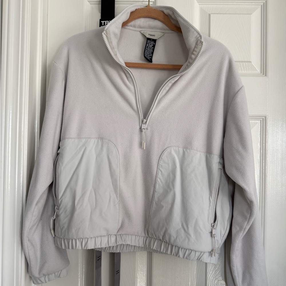 Vuori Aspen half zip - Salt / Small